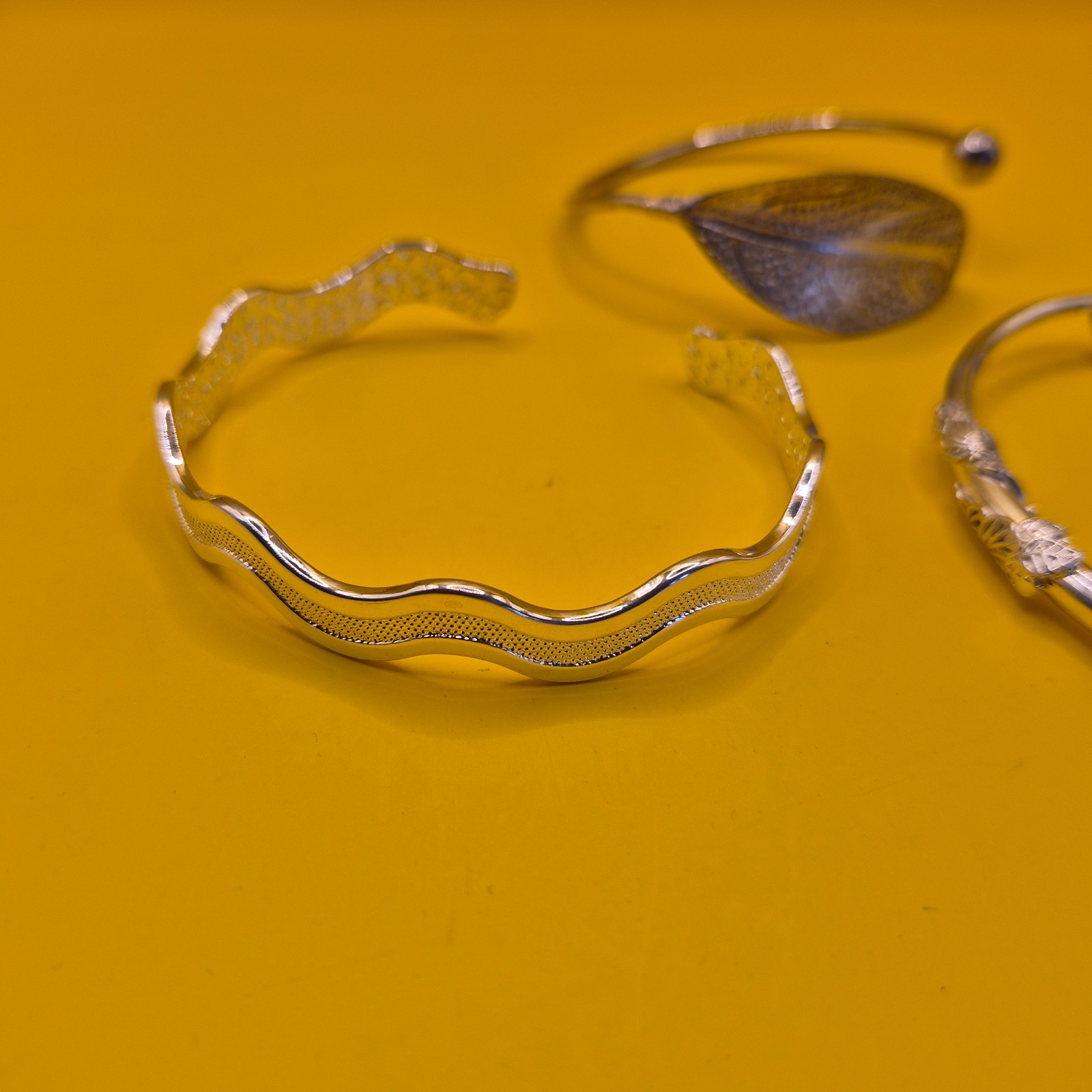 3x Silver Bracelets 999 Pure Silver Stamped