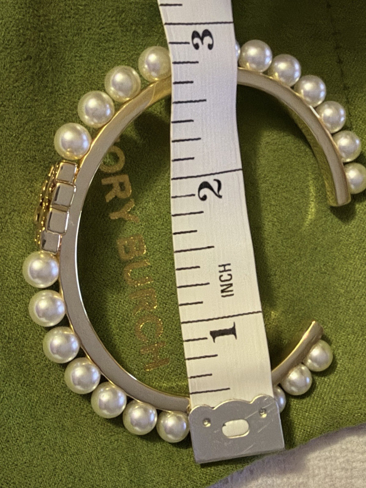 Tory Burch Pearls String Bangle Solid