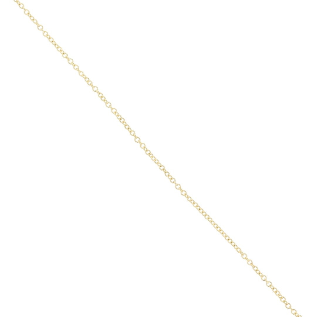 1mm Cable Link Chain 18″ Necklace 14k Yellow Gold 1.14 Grams