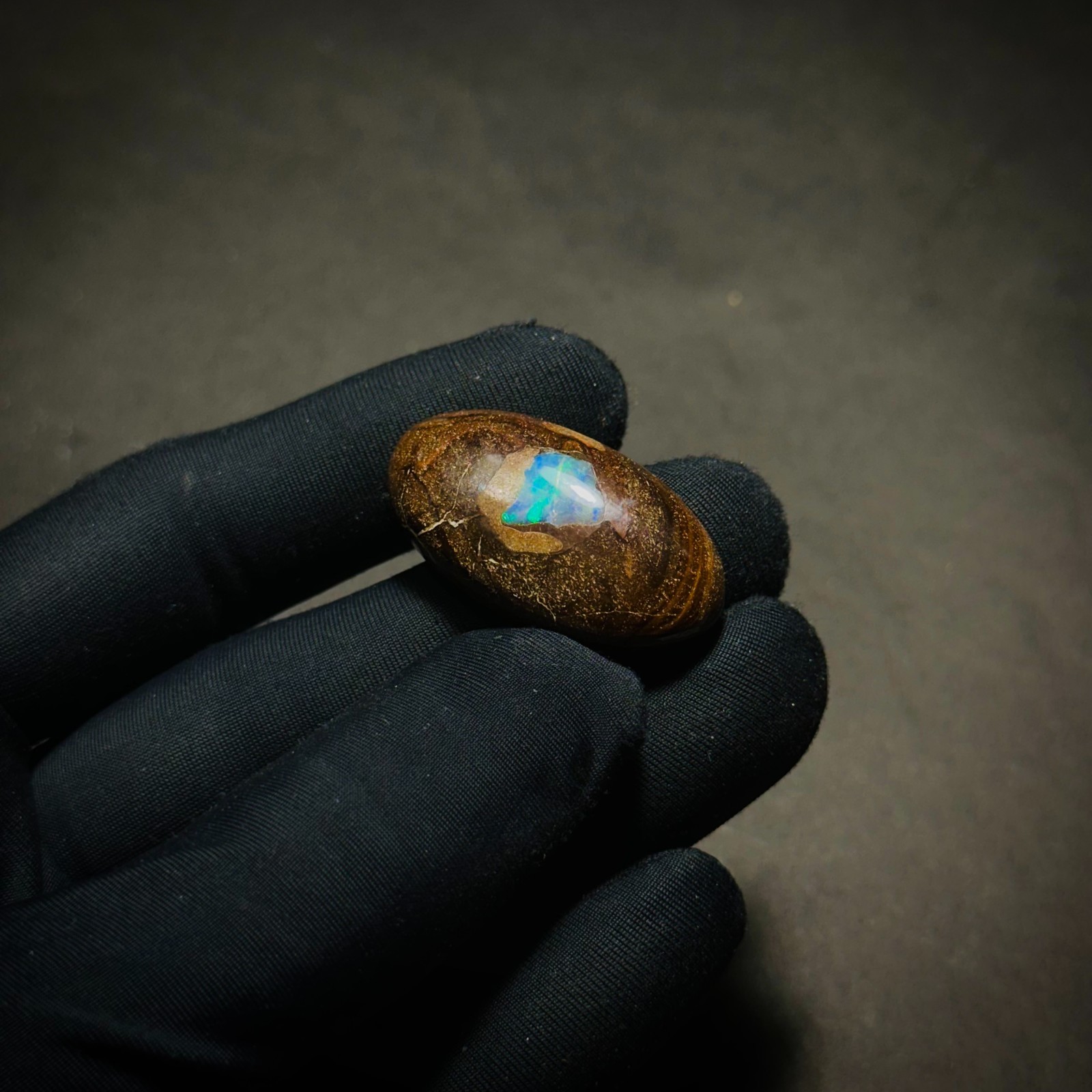 40Ct, Earth-Mined Australian Boulder Opal, Hand Polished Opal Cabochon, 36x20x9