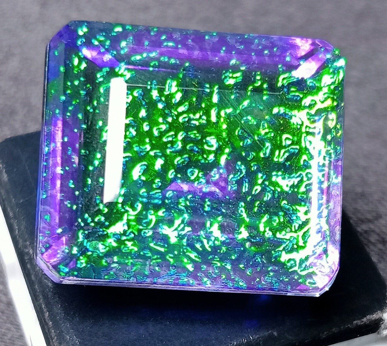 Emerald Cut Natural Monarch Fire Opal Certified 50+ Ct Loose Gemstone