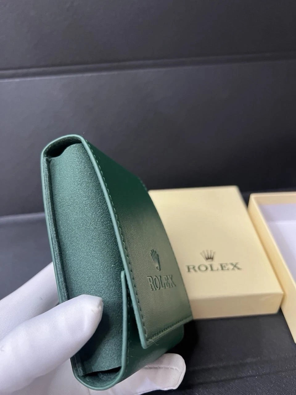 Rolex Case Leather Travel Pouch Service Center Premium Version-Gift For Watch