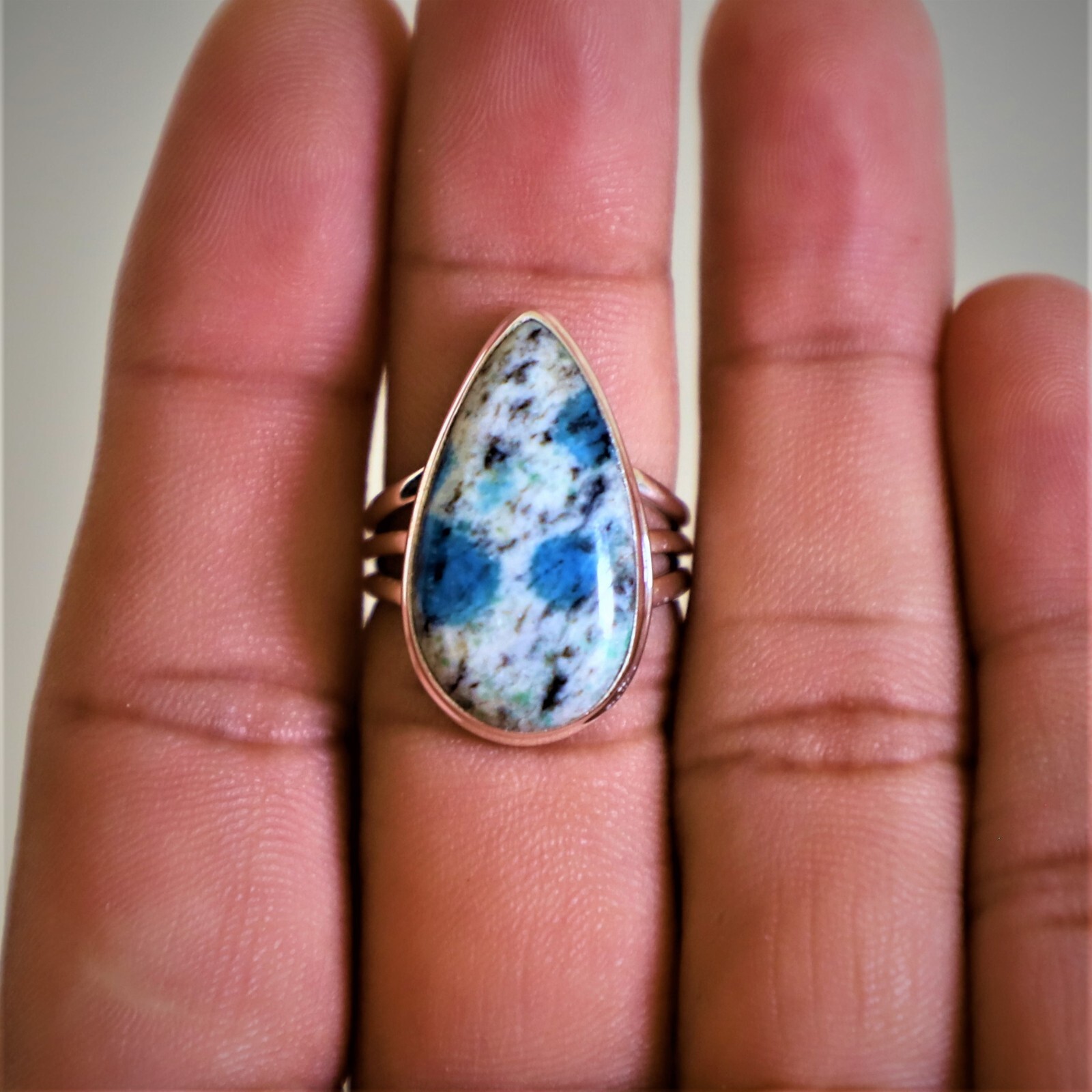 K2 RARE JASPER NATURAL GEMSTONE 925 SOLID STERLING SILVER HANDMADE JEWELRY RING