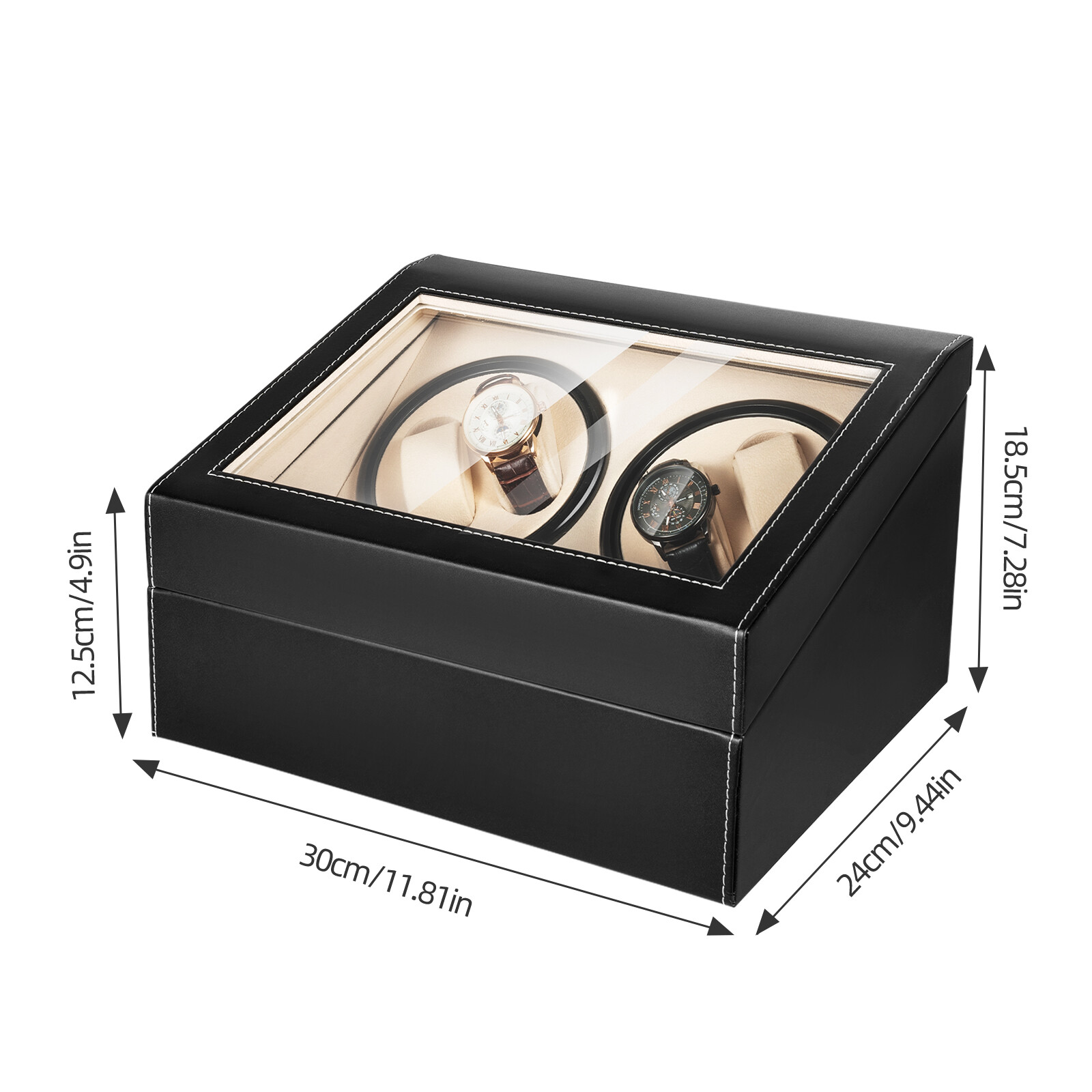 4+6 Watch Winder Case Automatic Rotation Watch Storage Display Box Gifts