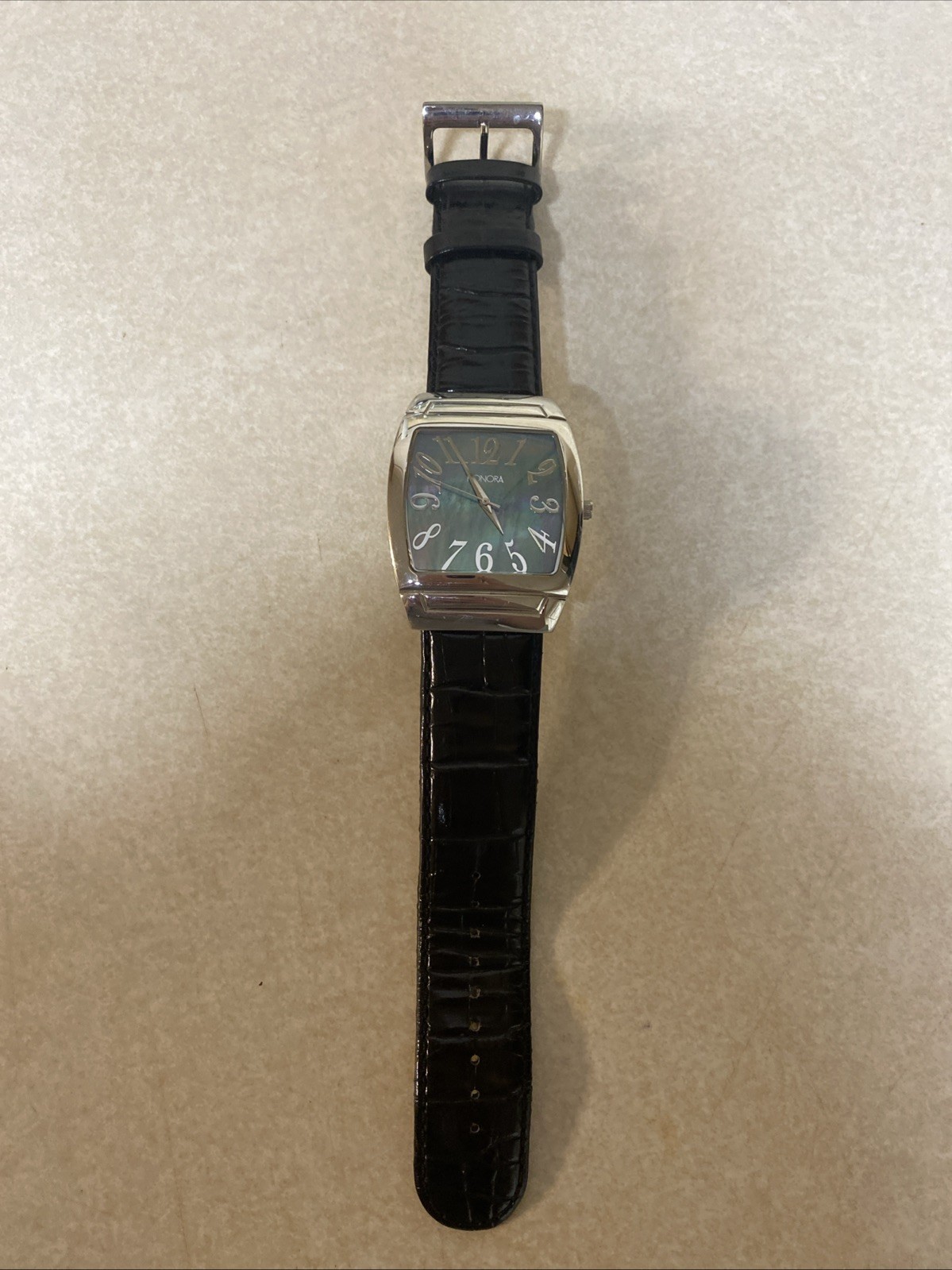 Honora Unisex Swiss Made Watch with Genuine leather strap Mother of Pearl Face