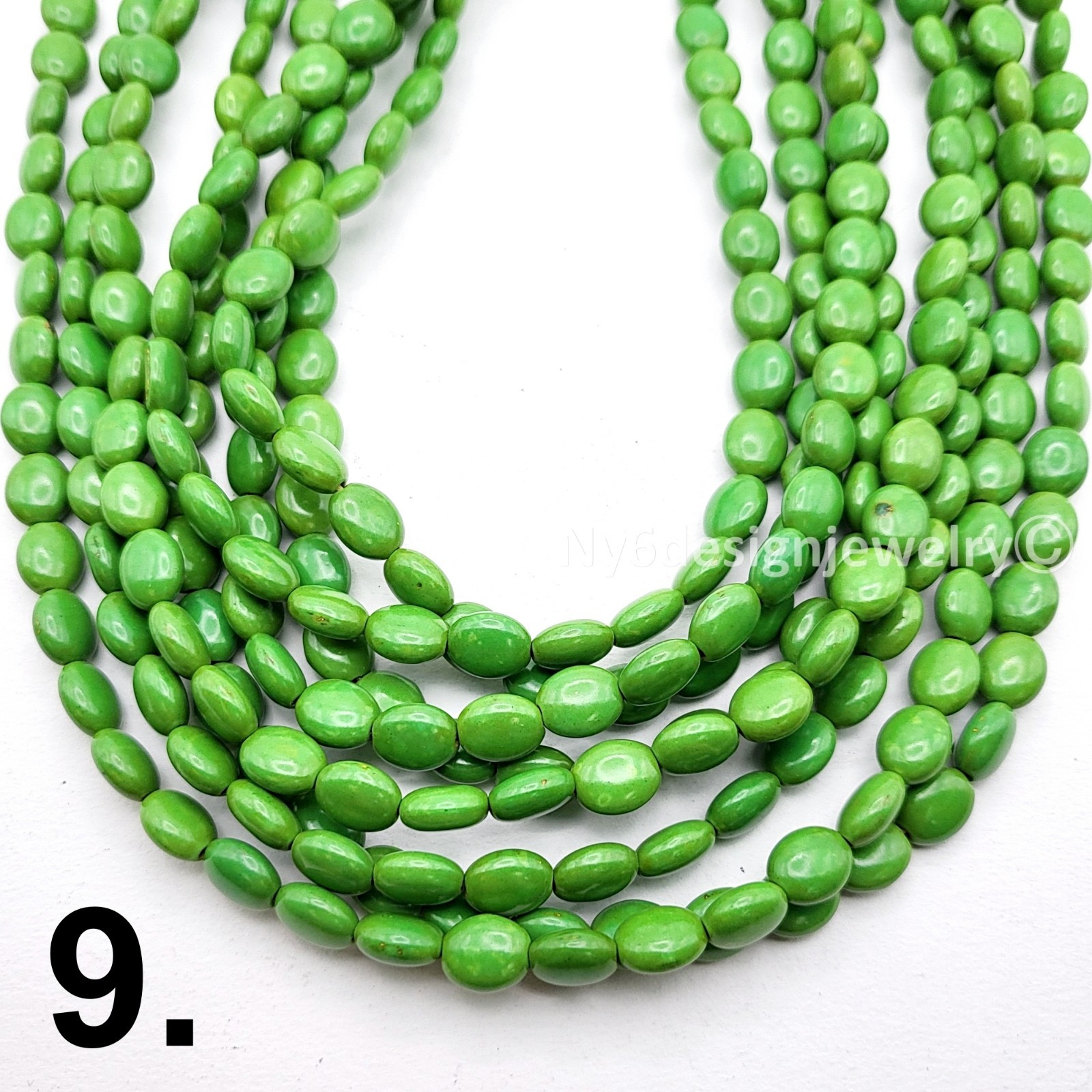 Multi Color Oval Bead AA Natural Gemstone Howlite Magnesite Turquoise Spacer 15″