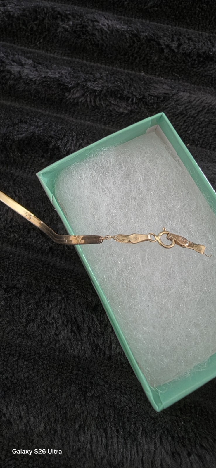 10K Gold Thin Herringbone 18 Inches Long Fixable