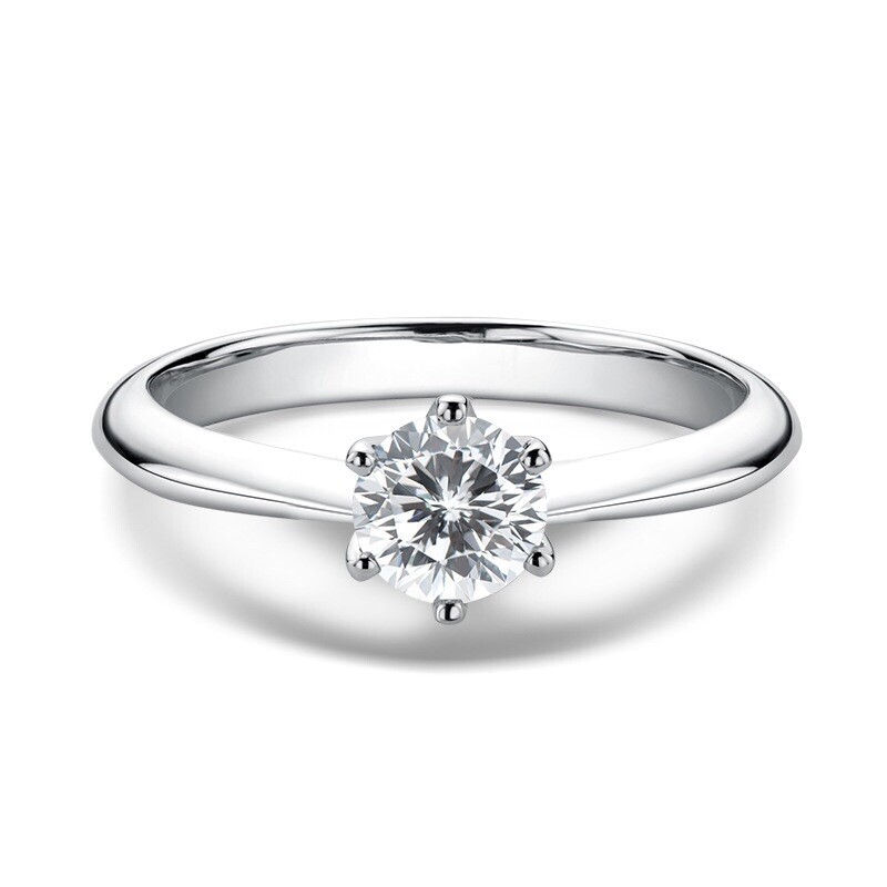 Sterling Silver Six-Prong Adjustable Ring Women’s jewelry Gift