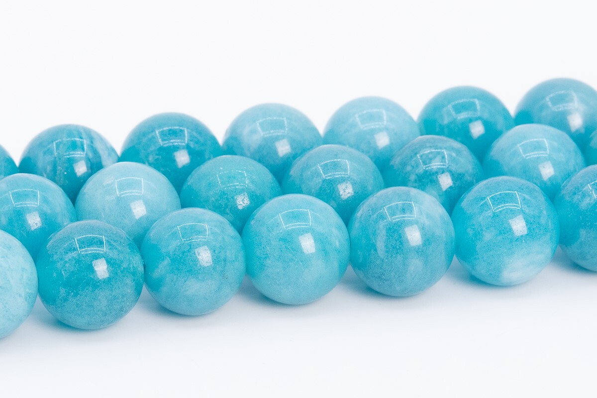 Deep Aqua Blue Quartz Beads Grade AAA Round Gemstone Loose Beads 6/8/10/12MM