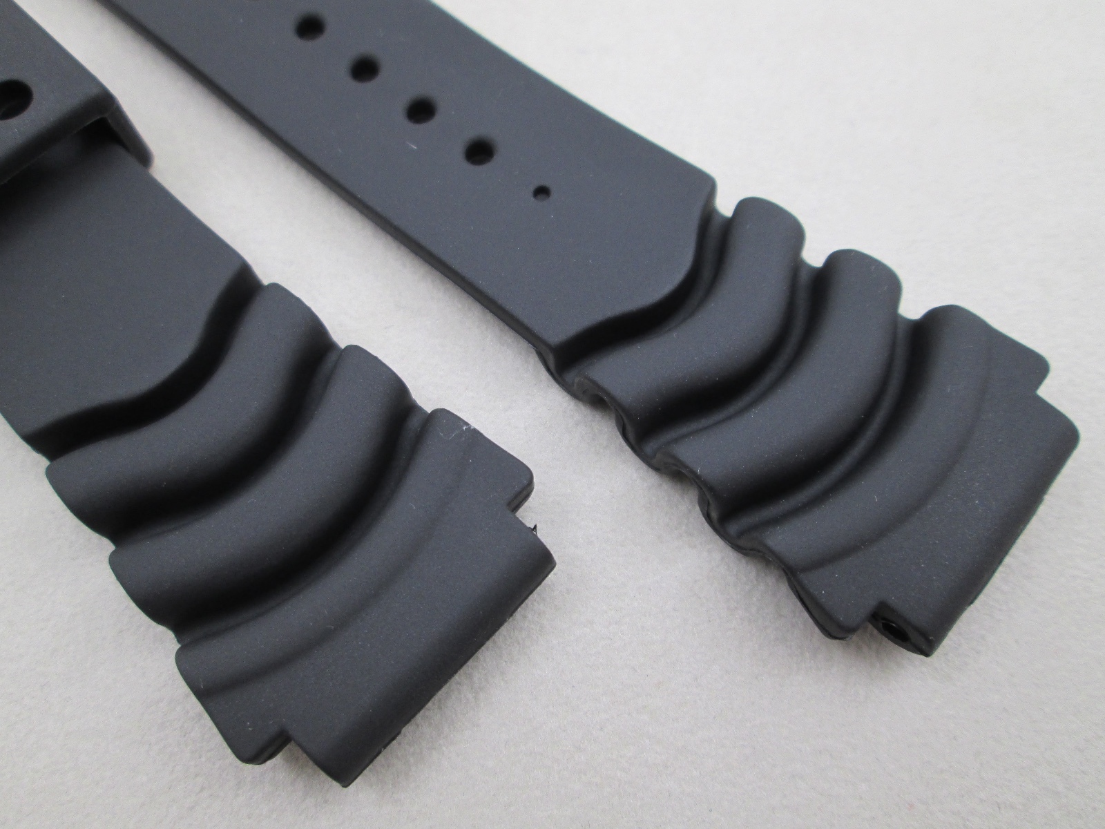 20mm lug wave vent dive polyurethane PU rubber watch band strap fits Seiko Z-20