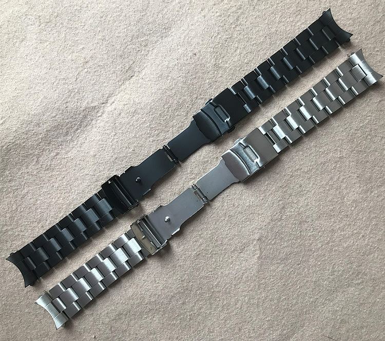 High Quality Solid Stainless Steel Watch Strap Band curved end 19/20/21/22/23mm
