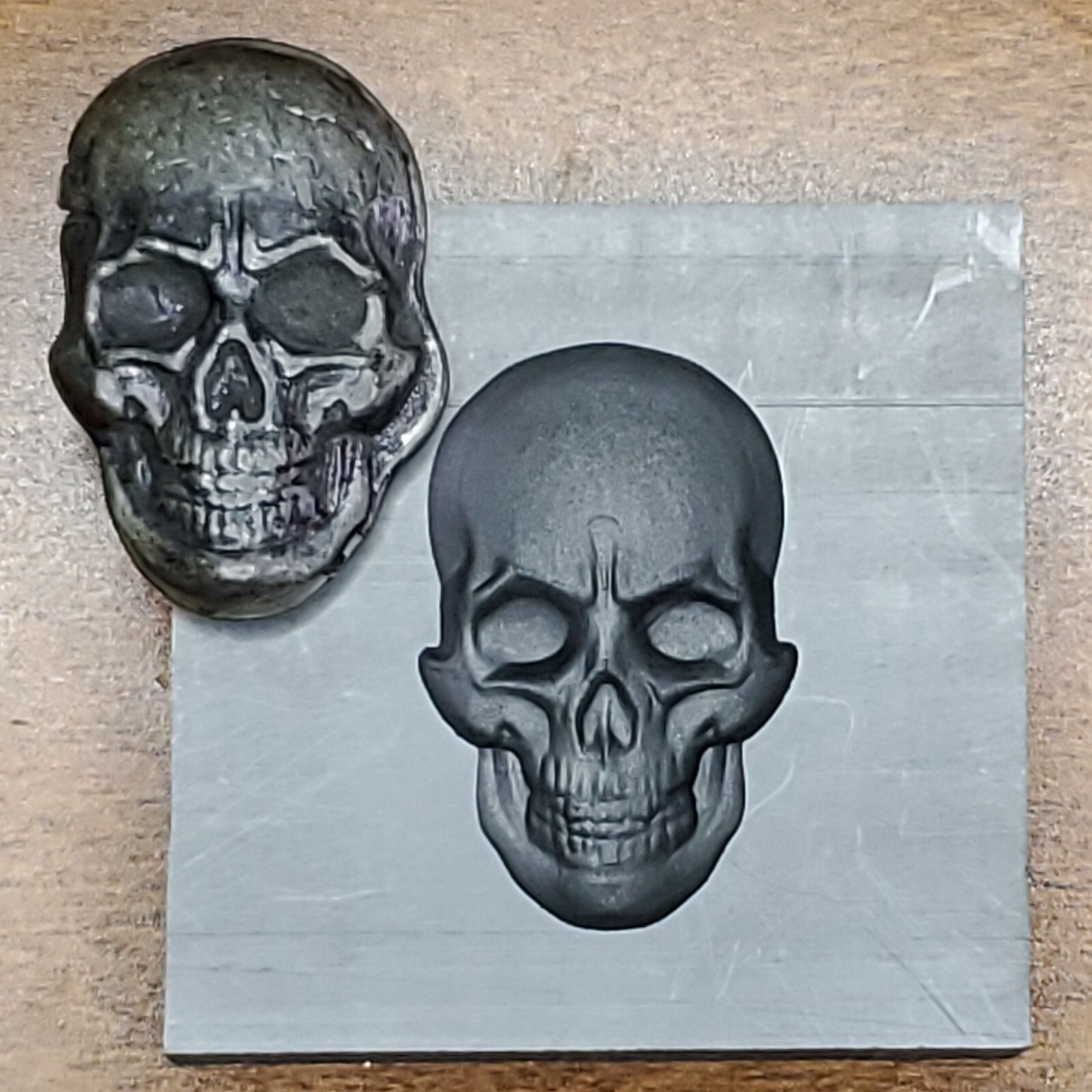 Skull 3D Graphite Ingot Mold for Gold Silver Copper Tin Melting Casting Refining