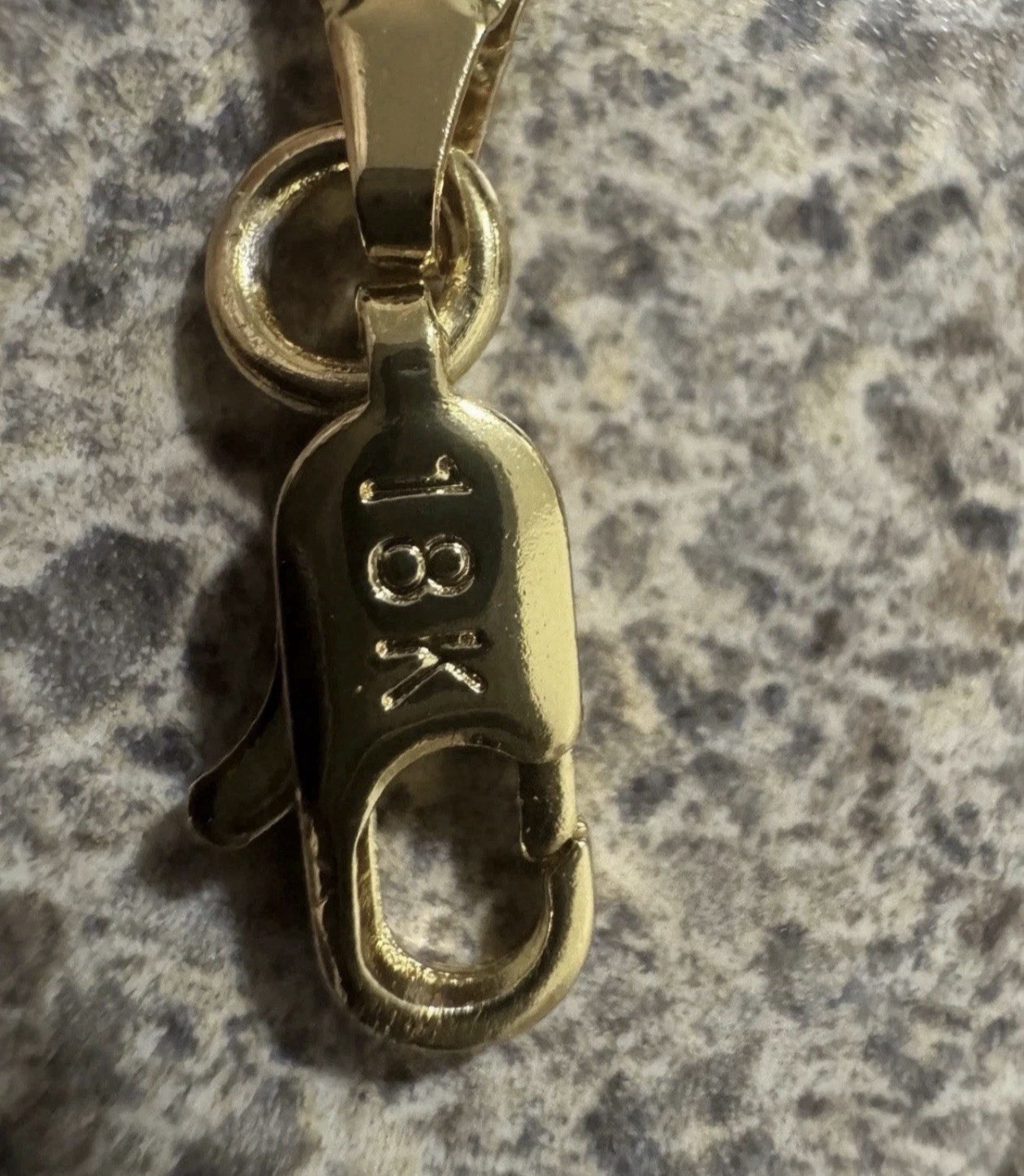 Herringbone 18K Marked Gold Plated Chain Necklace