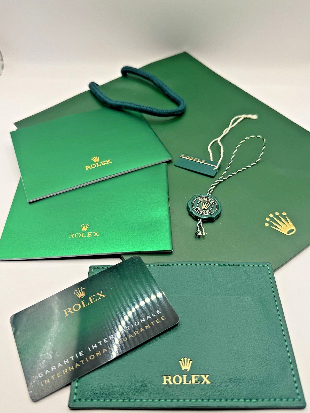 ROLEX Watch Box Set With Bag & Tags & Card Holder