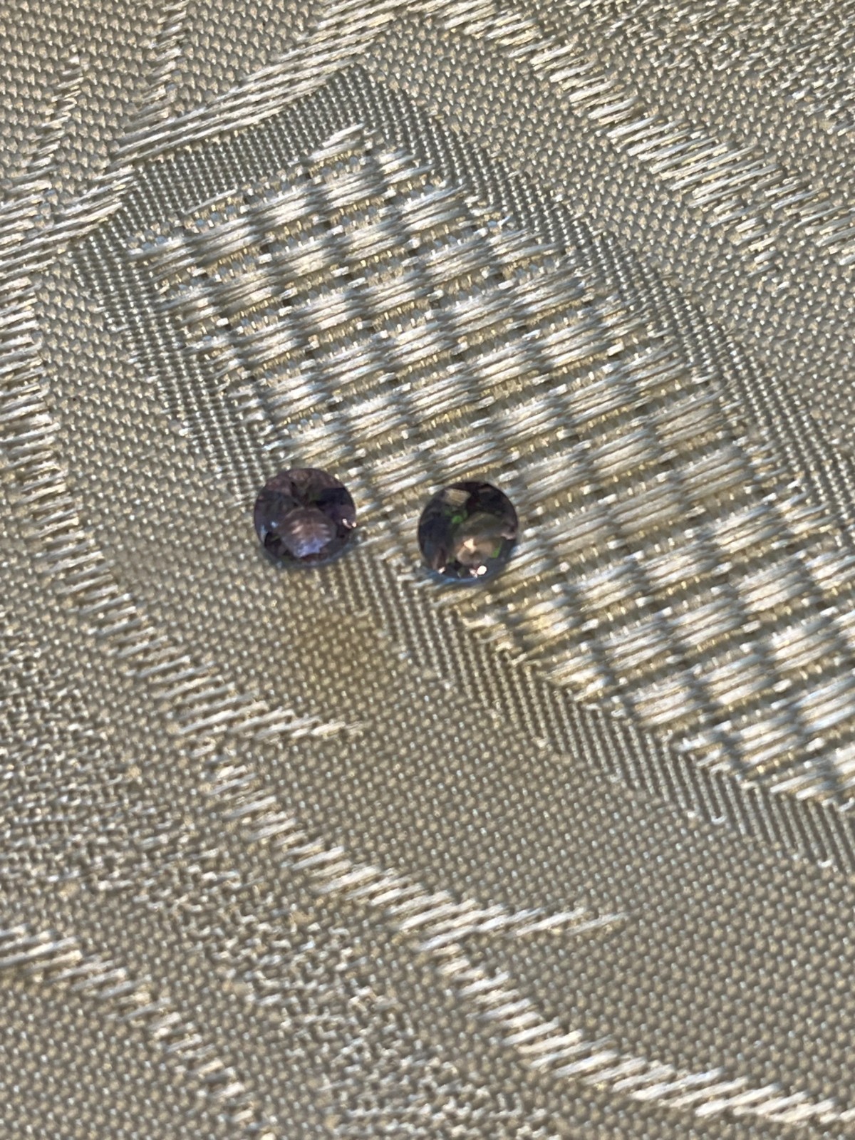 Two Natural 5mm round Amethyst-Not heat treated or enhanced