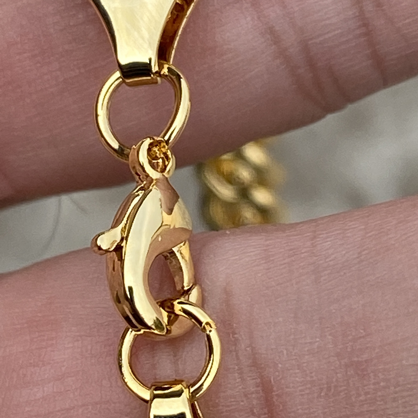 18K Gold Plated Huge Mariners Cross Anchor Jesus Chain 30″ Simulated CZ 30″