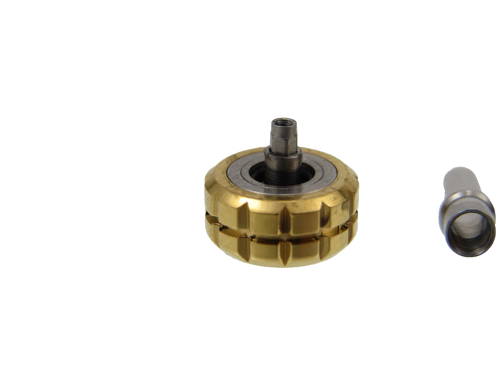 7.6mm Gold Screw Down Watch Crown With Tube For Tag Heuer