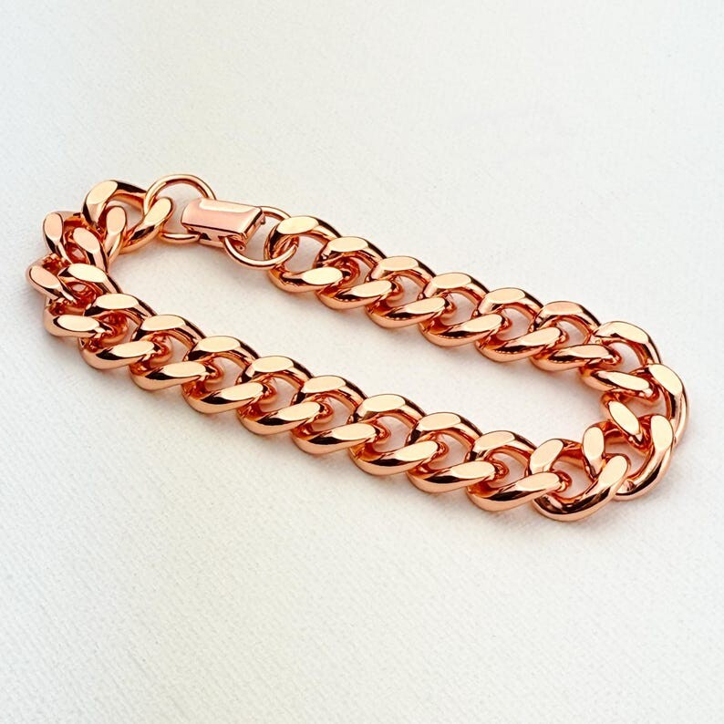 Pure Solid Copper 3 Line Design Women And Men Chain Necklace Copper CPN12