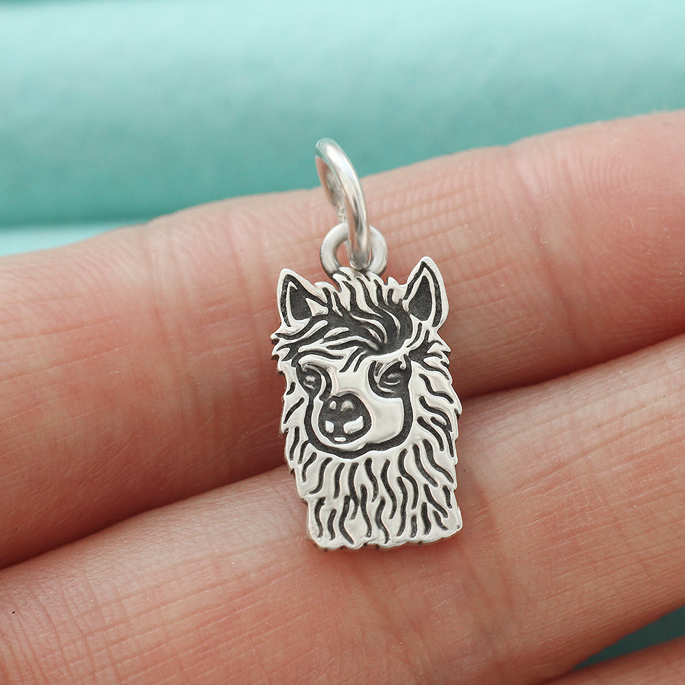 Alpaca Pendant Llama Charm 925 Sterling Silver Nature Inspired Funny Teens Gift