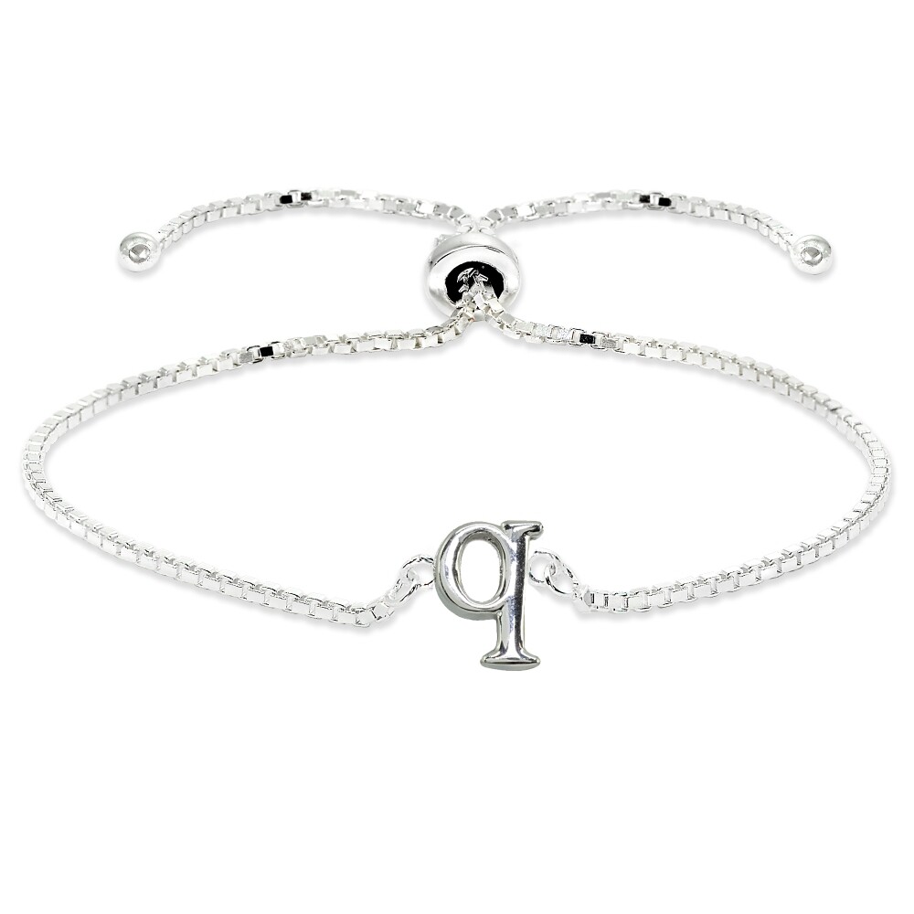 Q Letter Initial Alphabet Name Personalized 925 Silver Adjustabel Bracelet