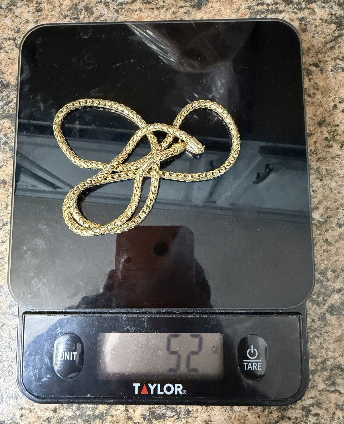 14k Yellow Gold 24″ Solid Franco Curb Box Link 3 mm 52 Grams Chain Necklace