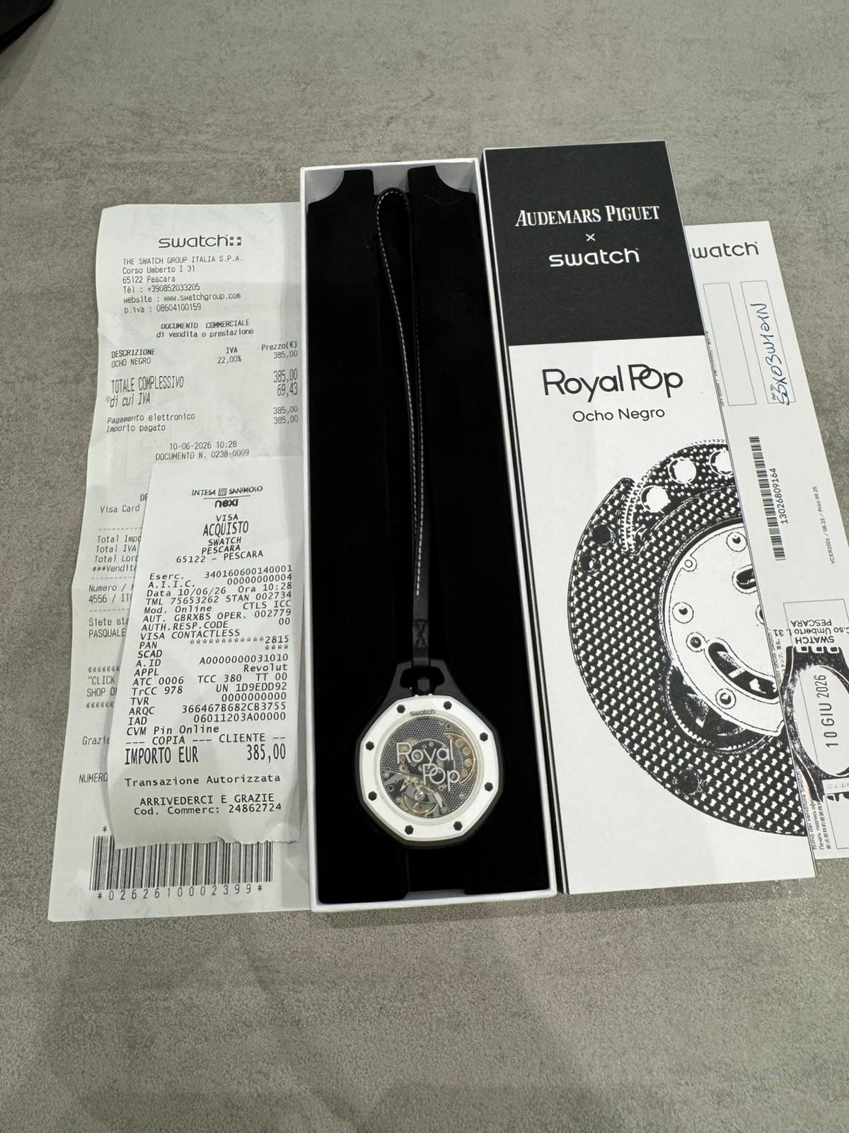 Swatch x Audemars Piguet AP Bioceramic Royal Pop Eight Black SSX03W101N