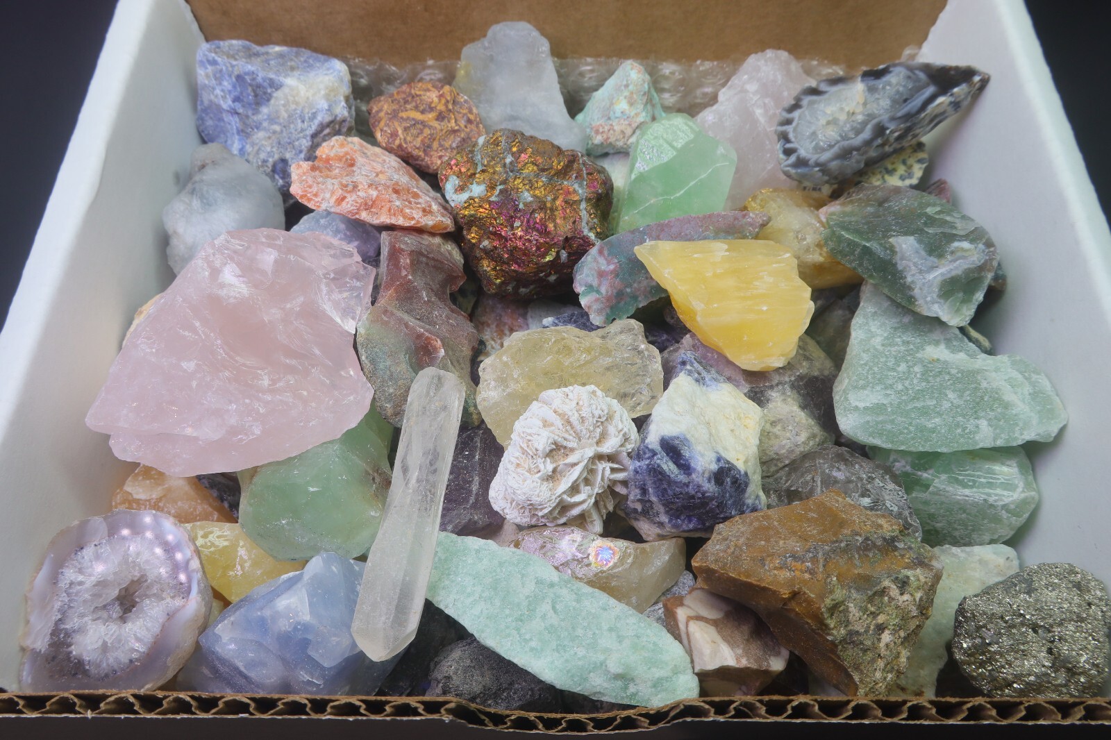 Crafters Collection 2 Lbs Natural Crystals Mineral Specimens Mixed Gemstones