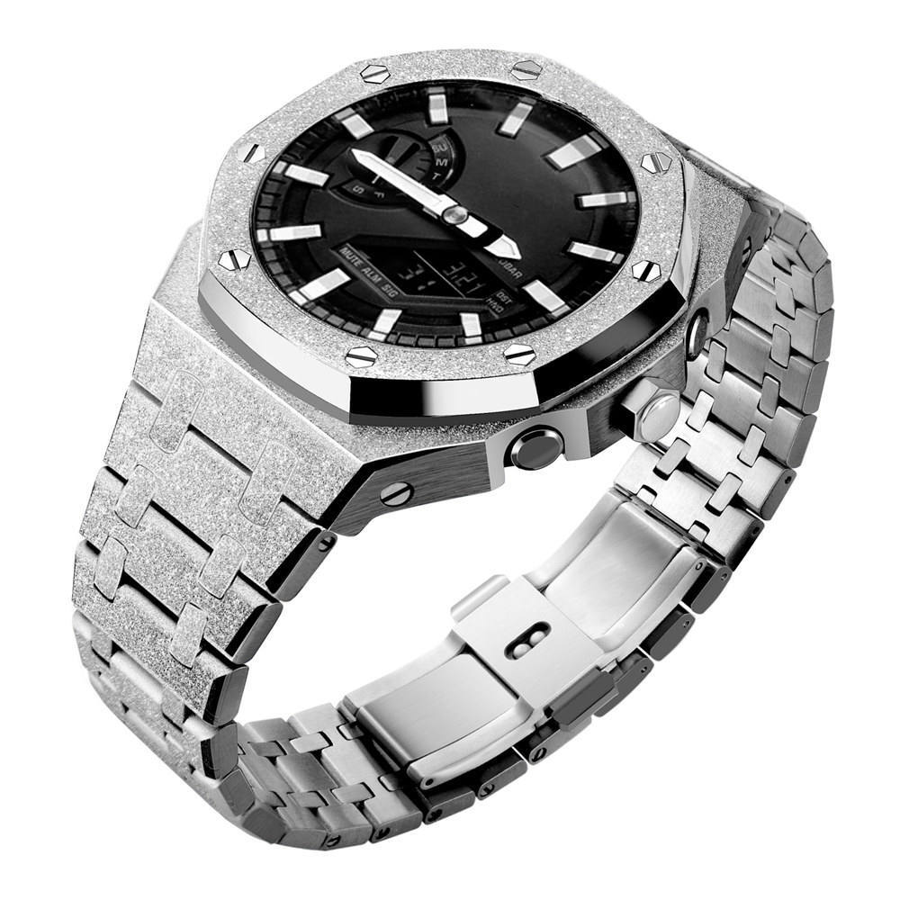 Frost Gold Stainless Steel Bezel AP Mod Kit Case Band Strap for G-SHOCK GA-2100
