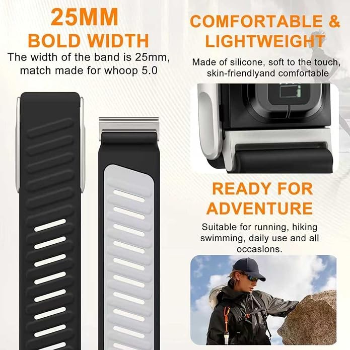 Soft Silicone Sports Adjustable Bracelet Band For Whoop 4.0/5.0/ONE/PEAK/LIFE/MG