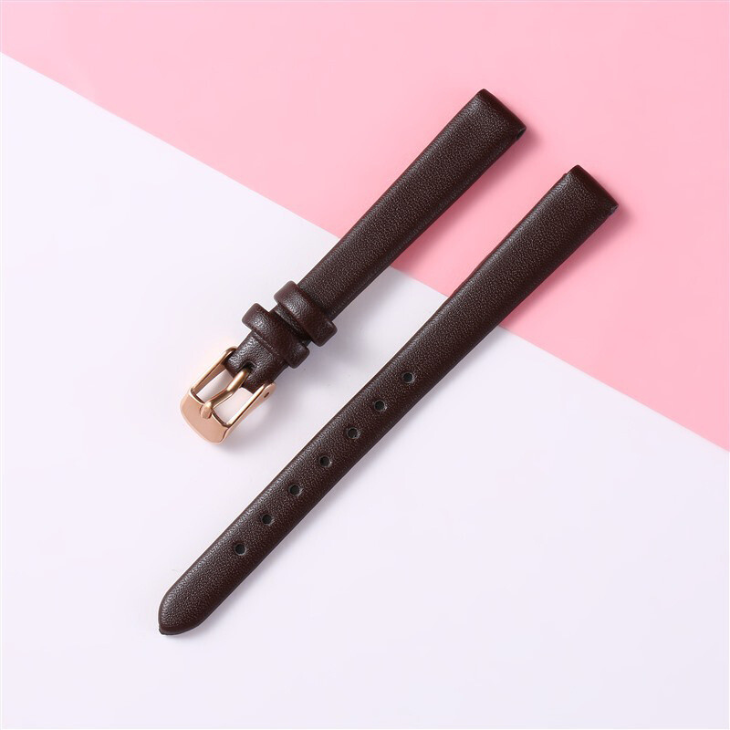 Quality Double Sided Cowhide Genuine Leather Watch Band Strap 8 10 12 14 16mm
