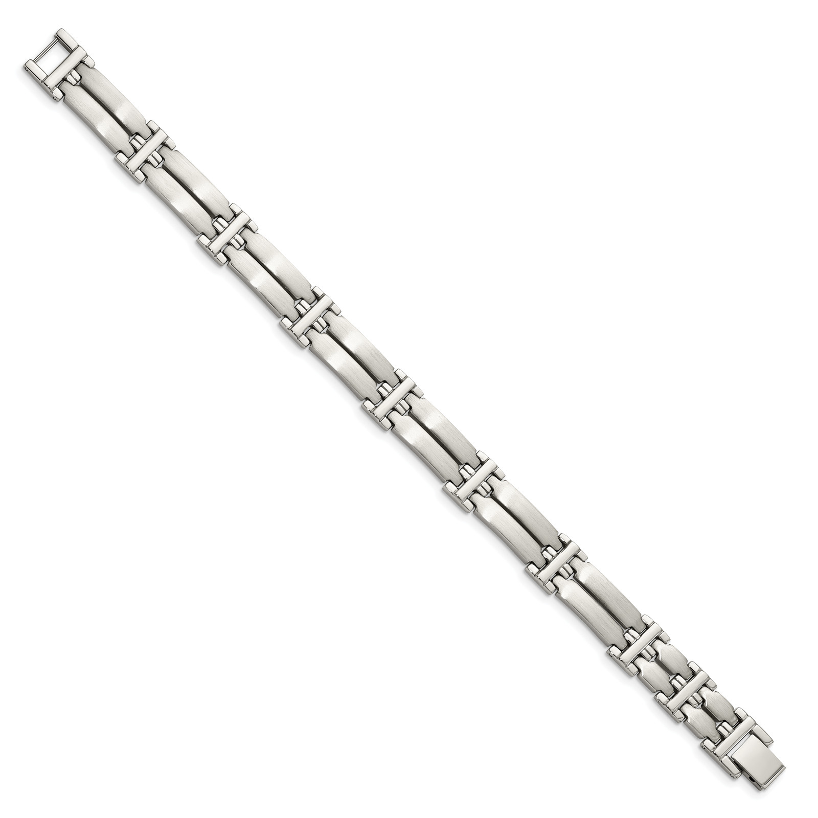 Chisel Stainless Steel Brushed and Polished 8.5 inch Link Bracelet SRB1417