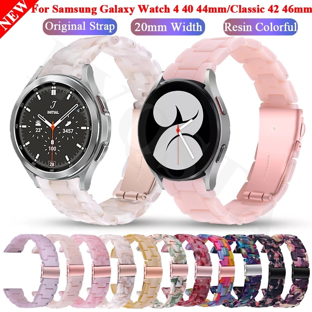 Hard Resin Watch Band Strap For Samsung Galaxy Watch 4 5 6 40 44 Classic 43/47mm