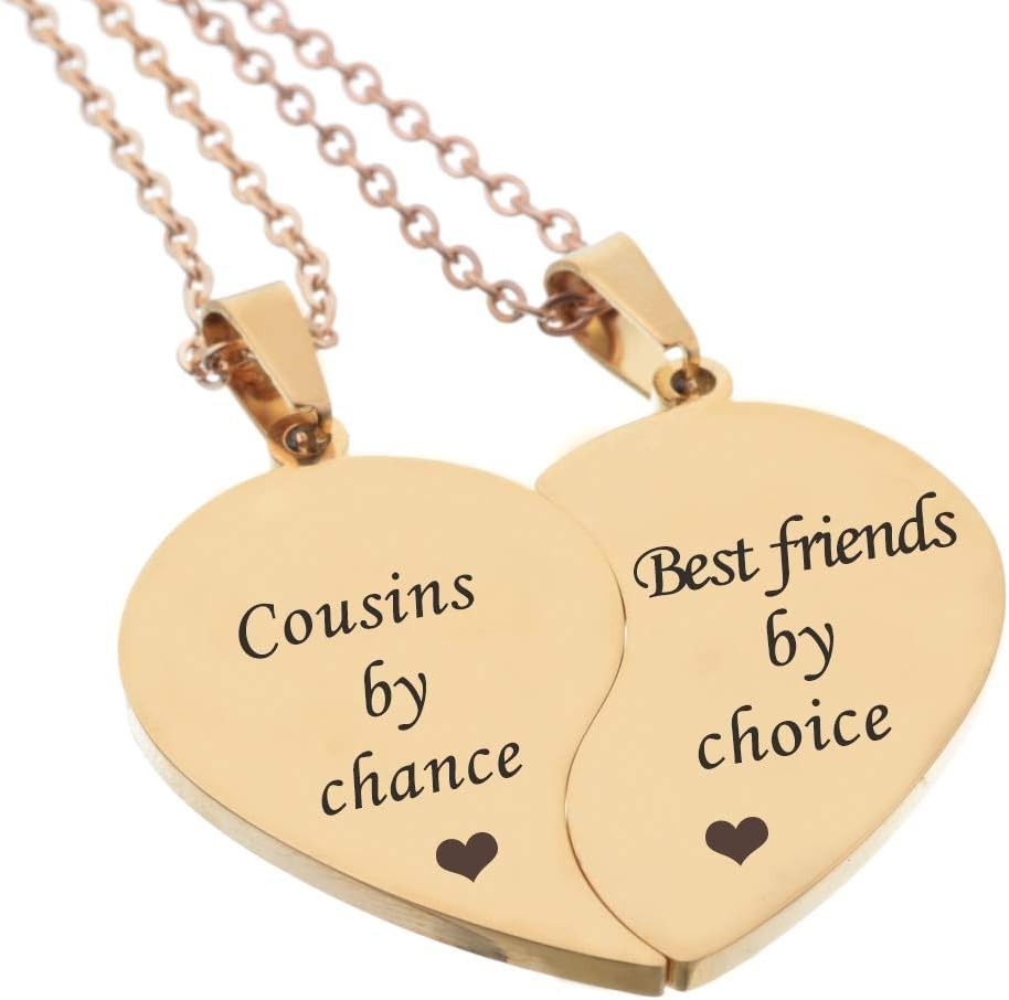 Matching Heart BFF Necklace Set – Friendship & Valentine’s Gift
