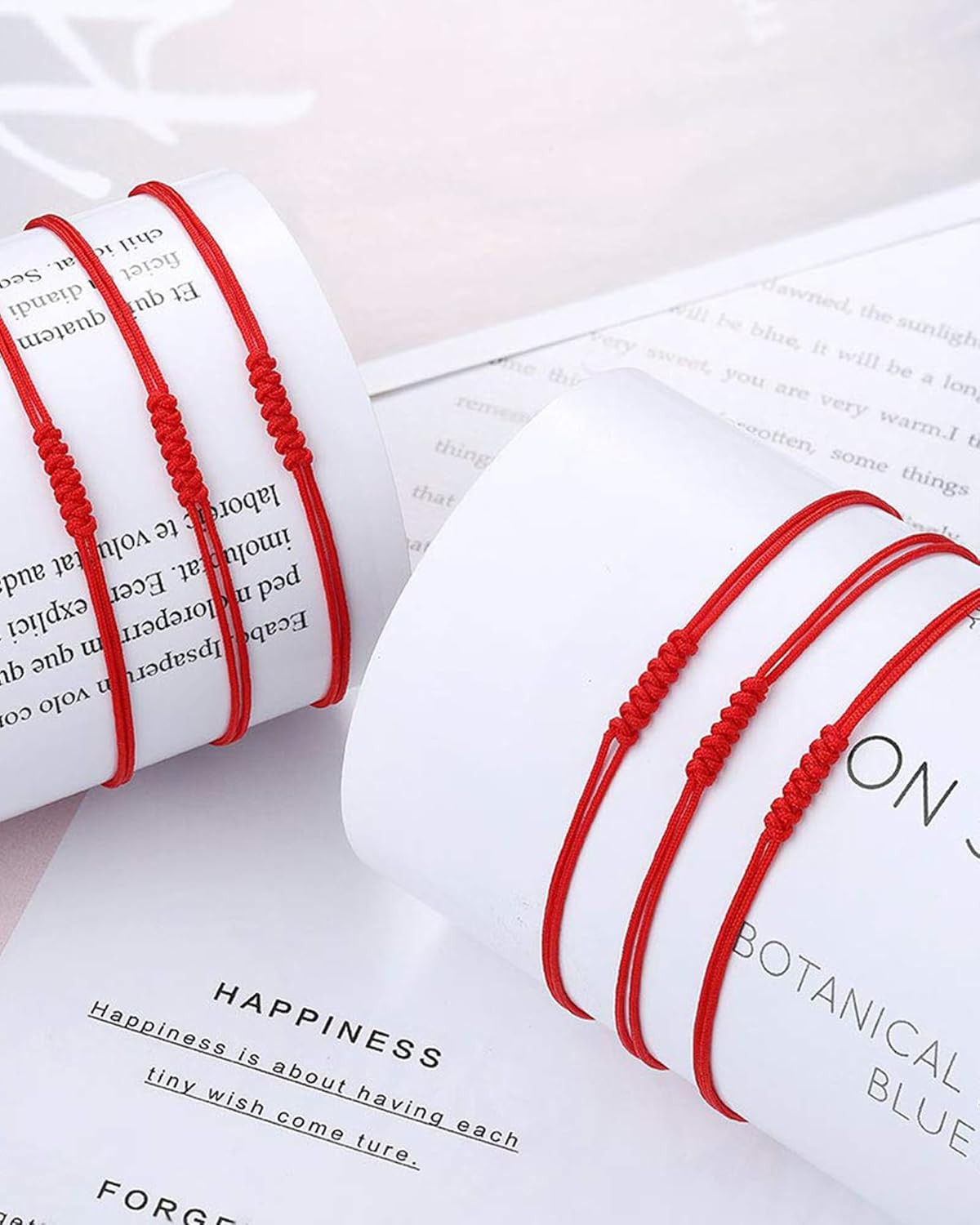 7 Knots Red String Bracelet Good Luck Protection Gift Kabbalah Thread Handmade S