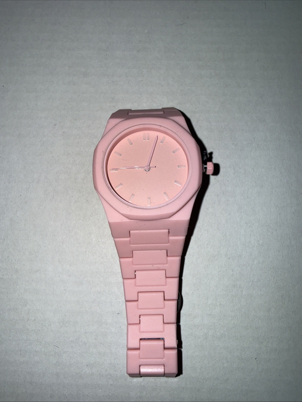 NEW Pink Fashion Unisex Quartz Watch Silicone Wristband Minimalist Design Sports