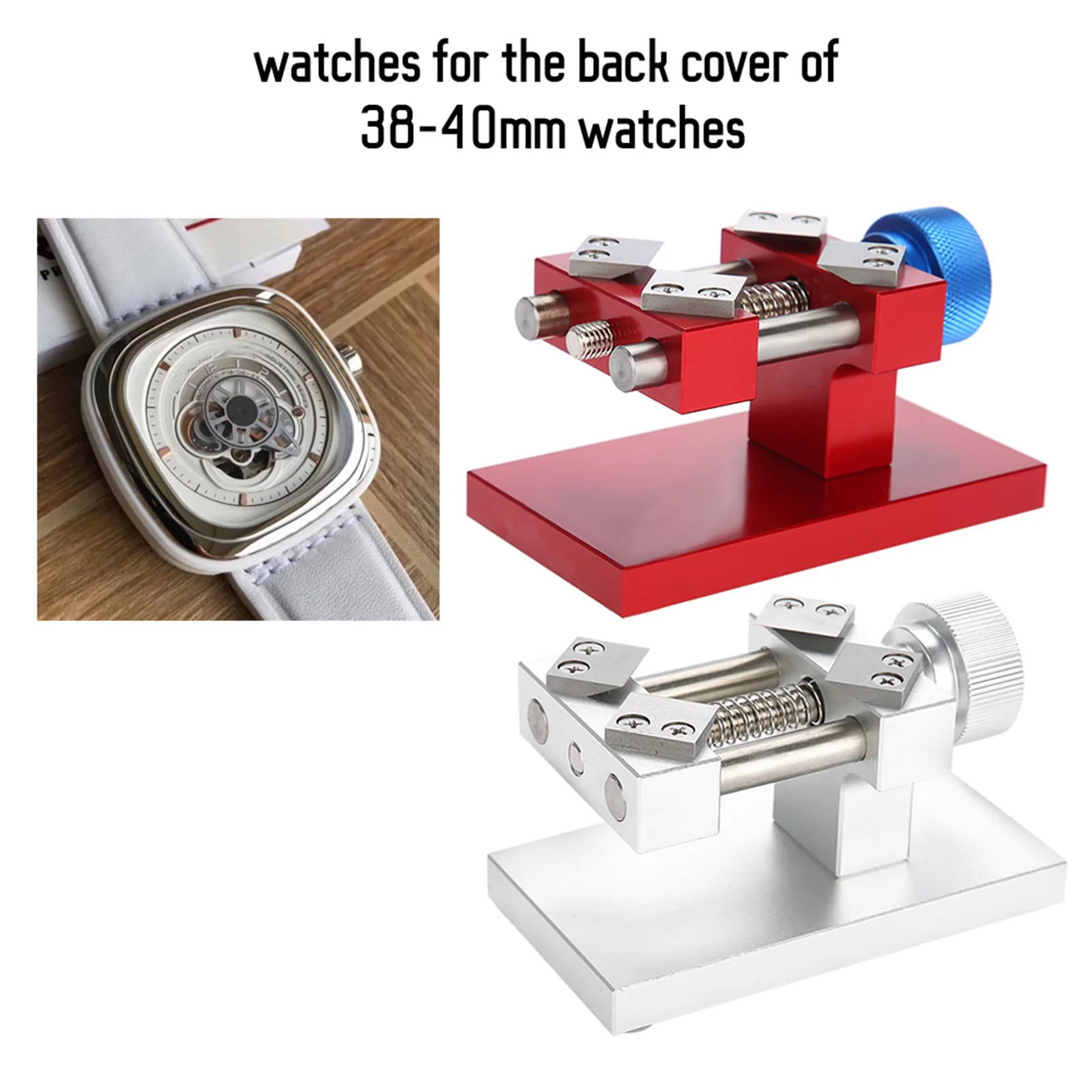 DAHAXICH Red/Silver Watch Bezel Remover & Case Opener Workbench Tool
