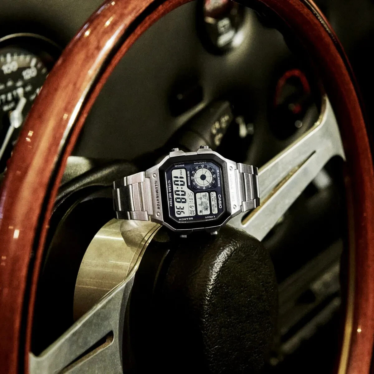 Casio AE1200WHD-1AV, Digital Watch, Chronograph, Alarm, World Time,10 Yr Battery