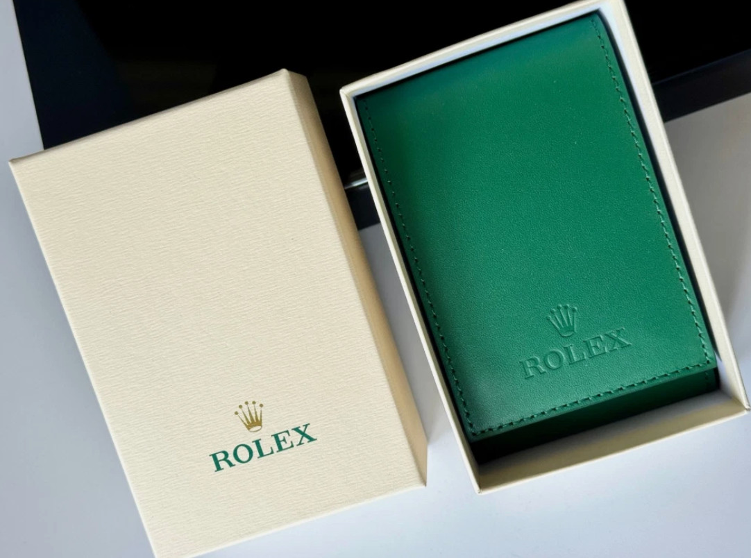 Rolex Green Leather Travel Pouch Case Authentic Service Center Watch Holder NIB