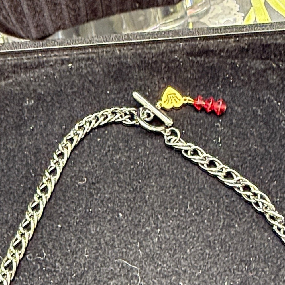 Adorned Crown Jewelry assemblage bauble bead Impulse buyer glass bezel necklace