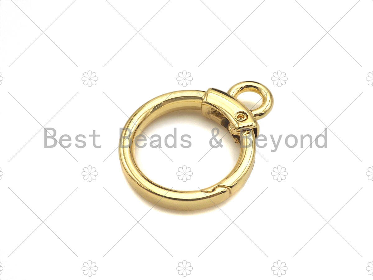Round Spring Gate Clasp Charm, 28mm Pendant for Jewelry Making – sku#H312
