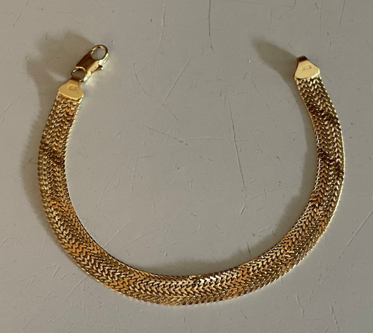 14 KT Yellow Gold Bracelet 6.07 G 7 in. Italy Beautiful