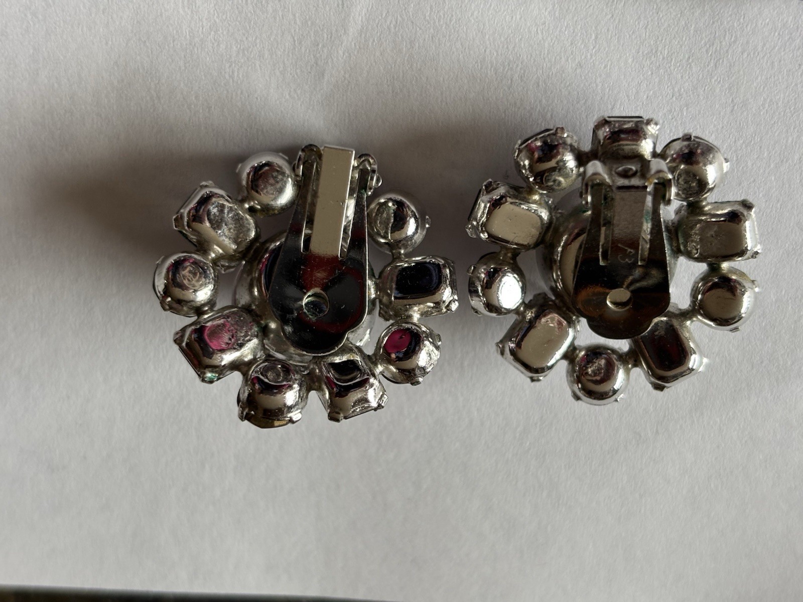 Vintage Purple Rhinestone Bracelet No Mark Great Condition 7” Silver Tone