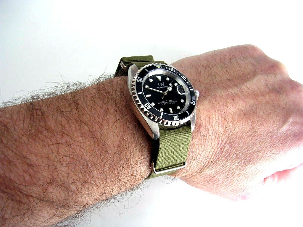 18mm NATO G10 Premium nylon watch band strap RAF Stitch Bond IW SUISSE 20 22 24