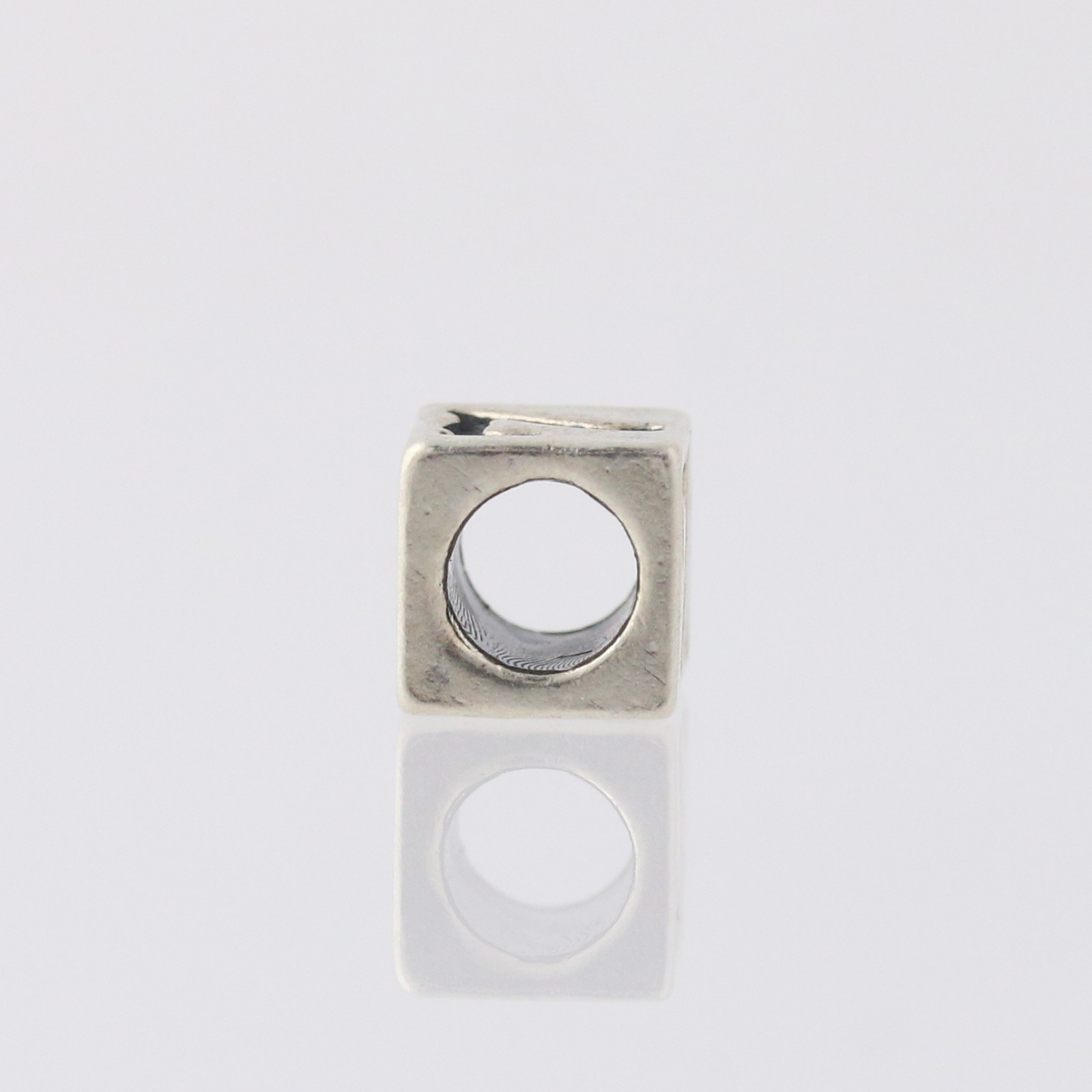 Number 7 Block Bead Charm – Sterling Silver 925 Lucky Symbol Jewelry Making