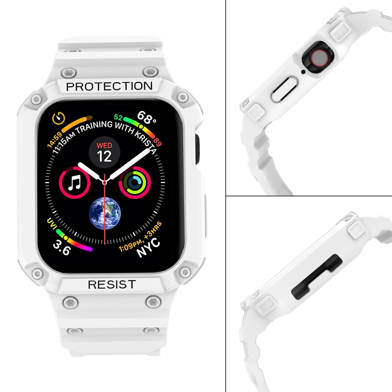 Rugged Apple Watch Band Bumper Case Cover Strap Iwatch SE 9 8 7 6 5 4 3 2