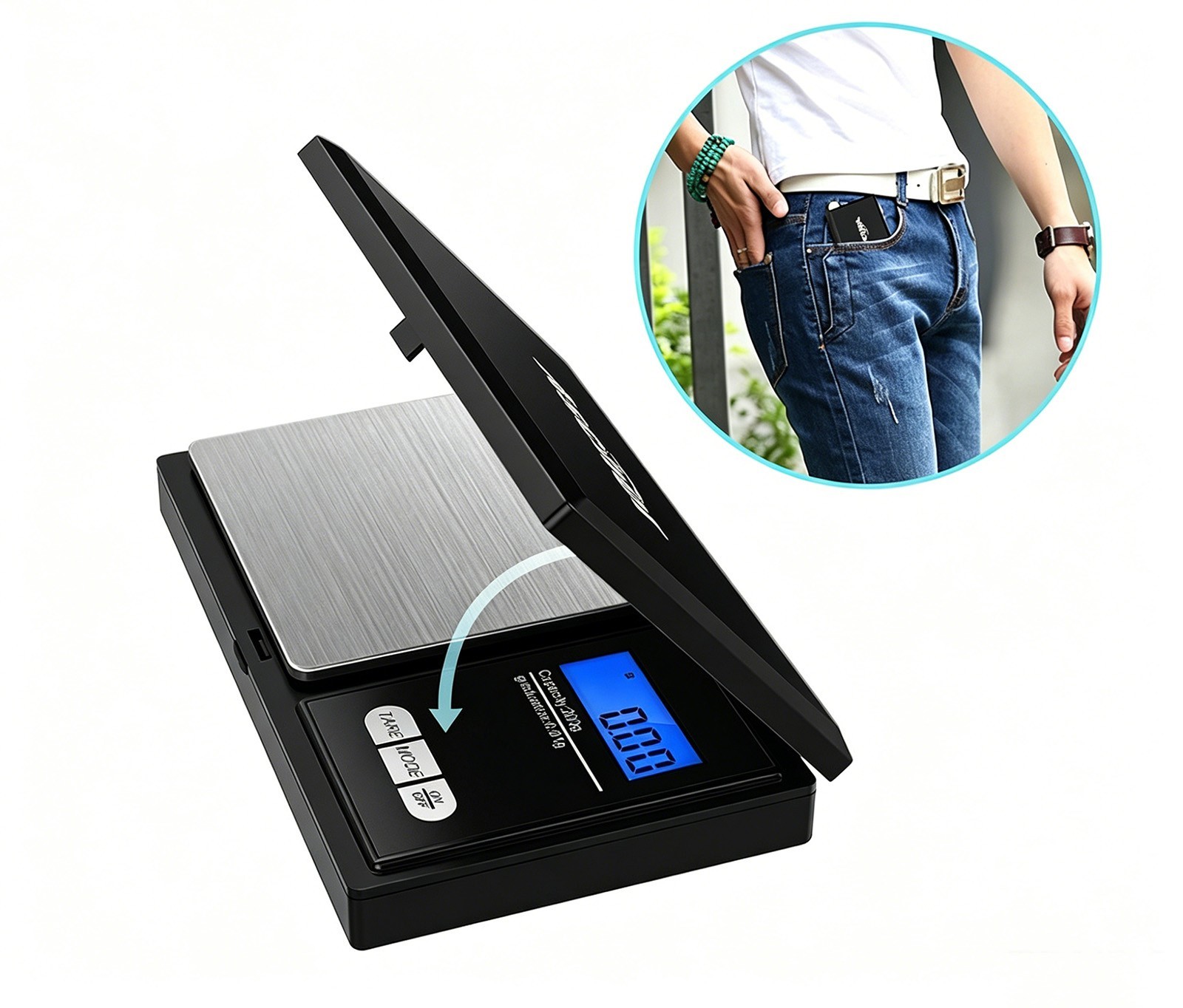 Digital Pocket Precision Scale 500g x 0.01g Gold Silver Coin Herb g/dtw/oz/gn