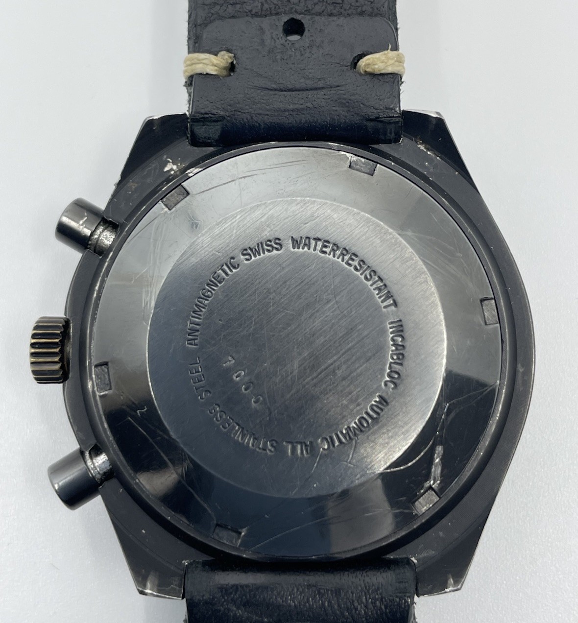 LeJour 7000 Chronograph Valjoux 7750 Black PVD, Serviced, Top Gun Era – 41mm