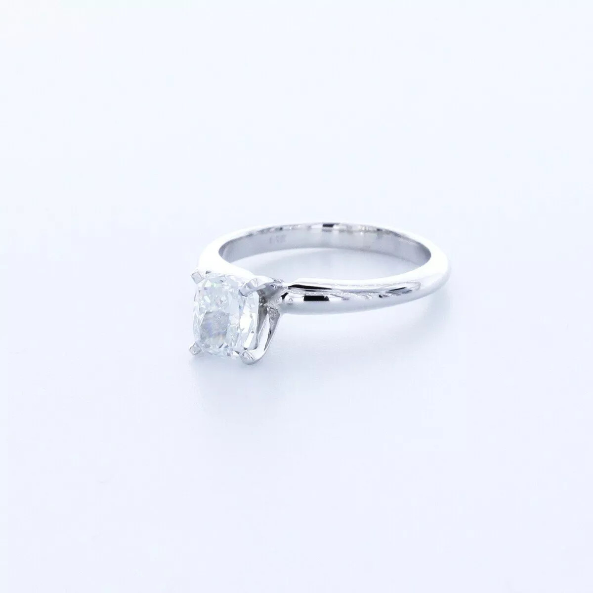 Solitaire Engagement Ring 14K Gold Classic Cushion 1.35 CT Natural Diamond G SI1