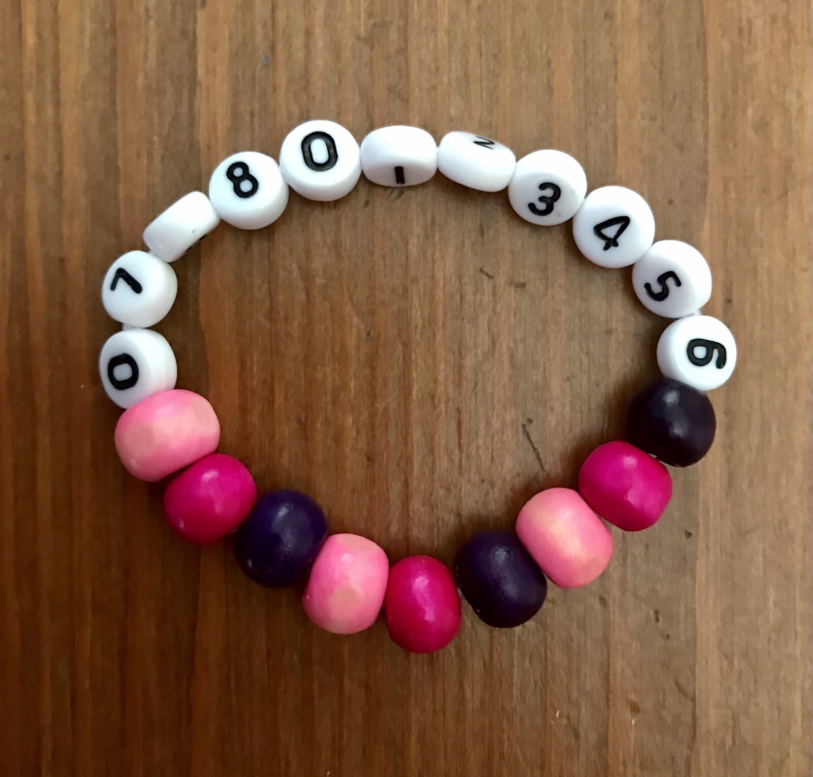 Child’s lost found security safety identity Id bracelet mobile telephone number