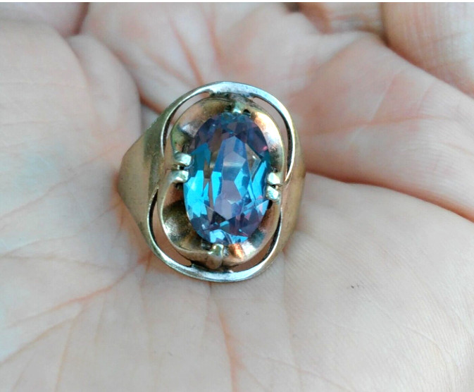 Natural Alexandrite Ring Color Changing Gemstone 925 Sterling Silver Ring